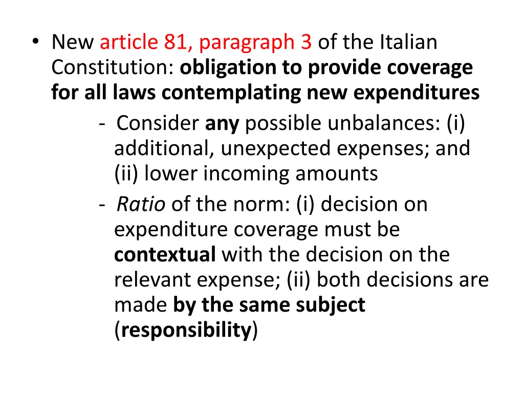 new article 81 paragraph 3 of the italian