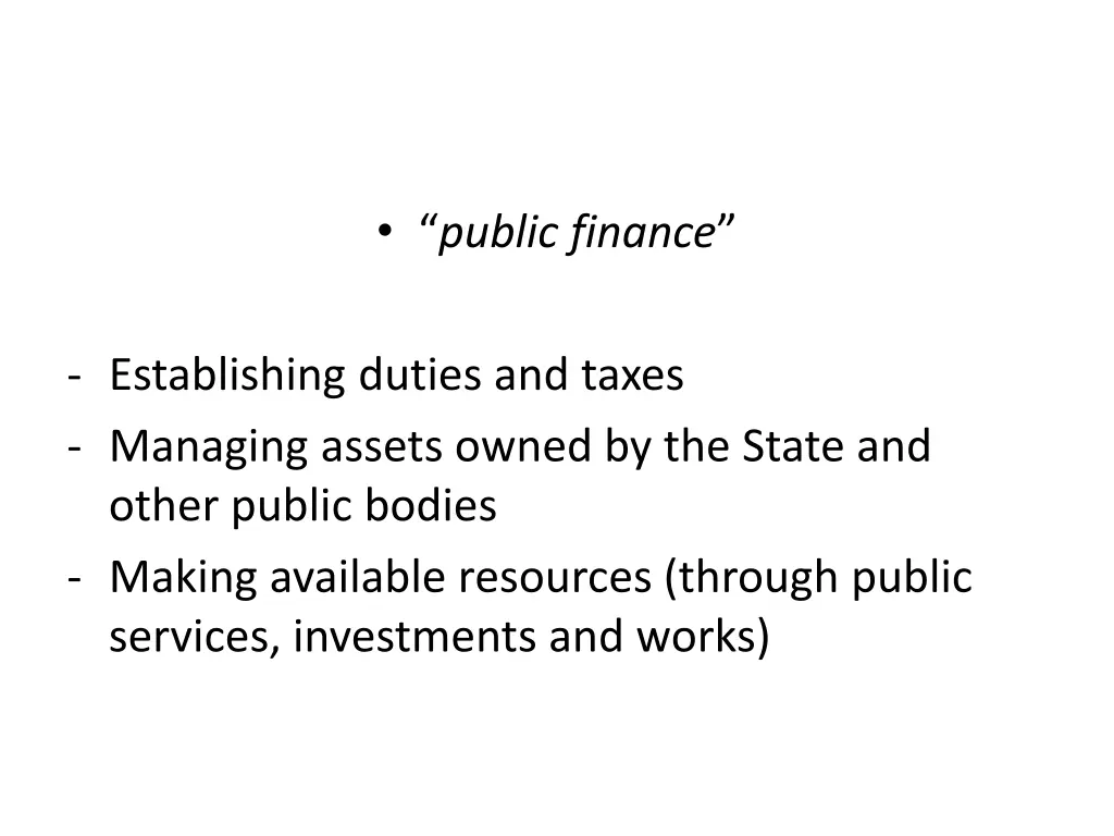 public finance