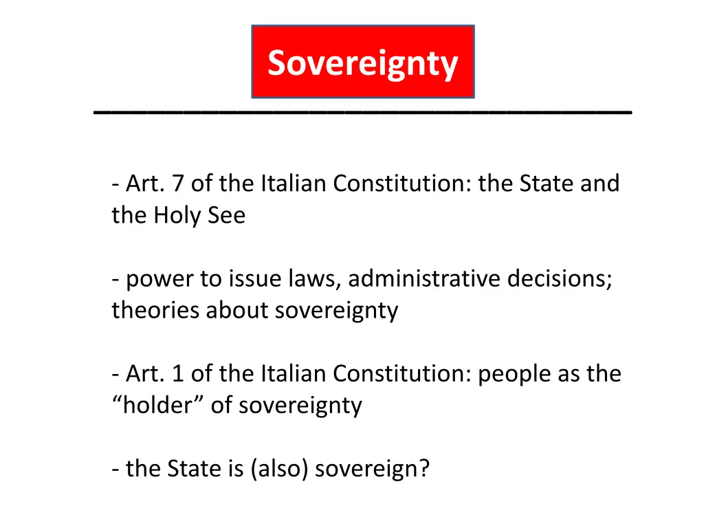 sovereignty