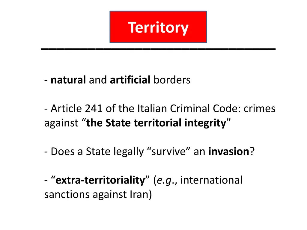 territory