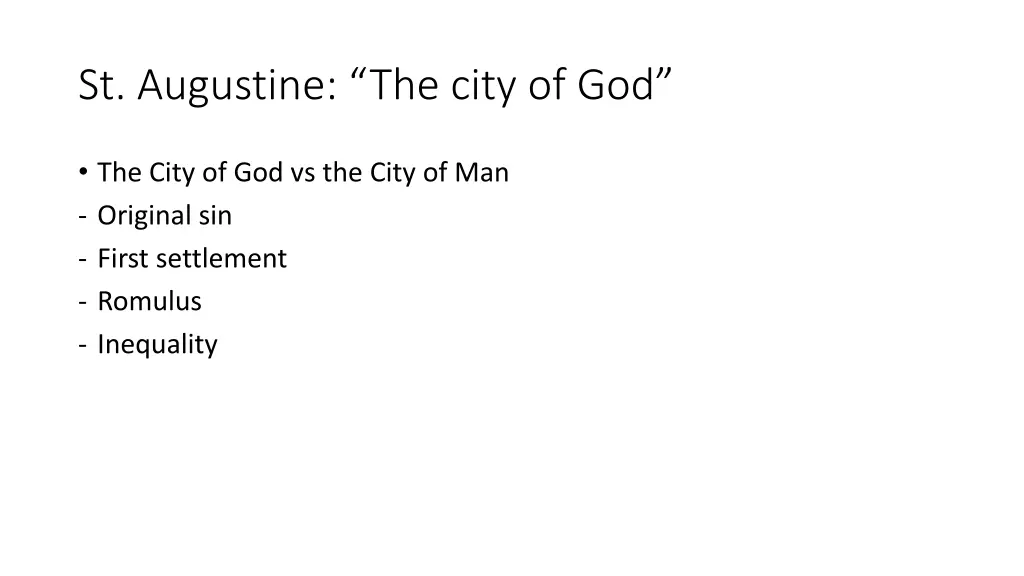 st augustine the city of god