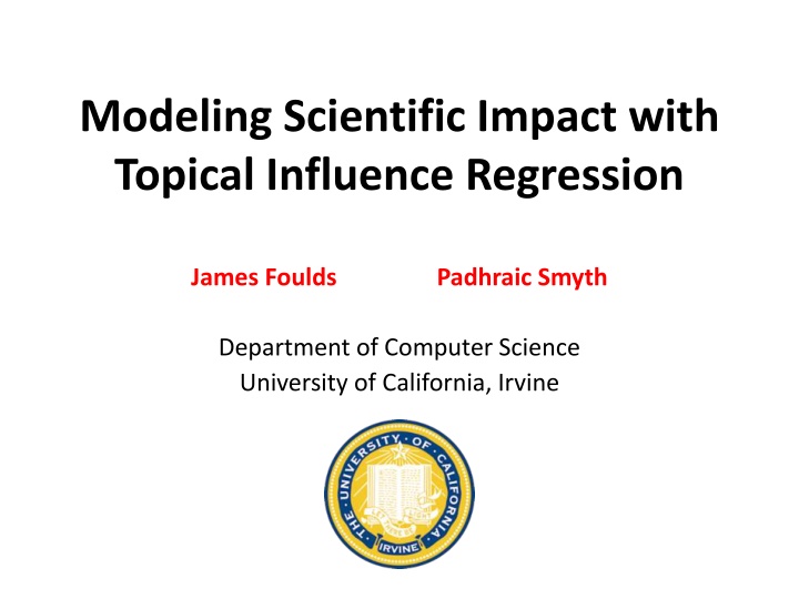 modeling scientific impact with topical influence