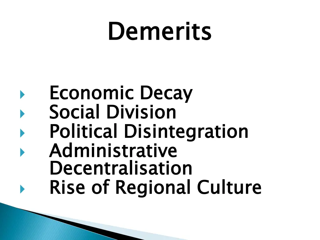 demerits