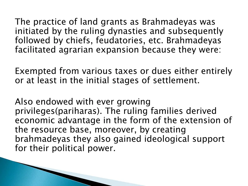 the practice of land grants as brahmadeyas