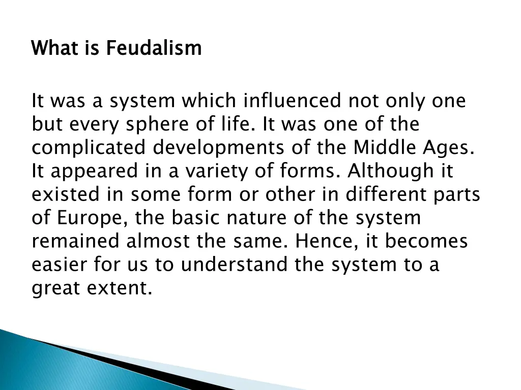 what is feudalism