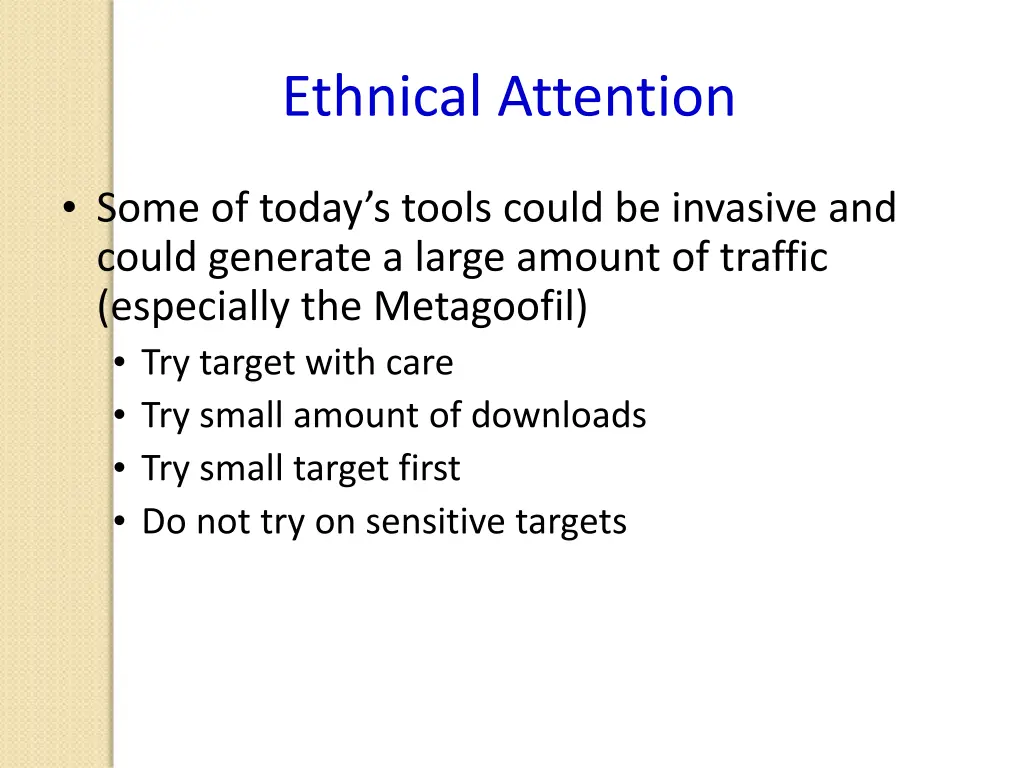 ethnical attention