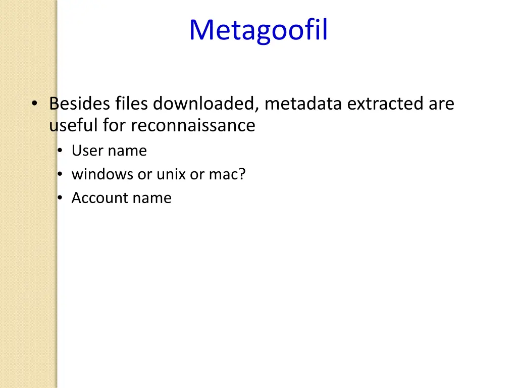 metagoofil 2