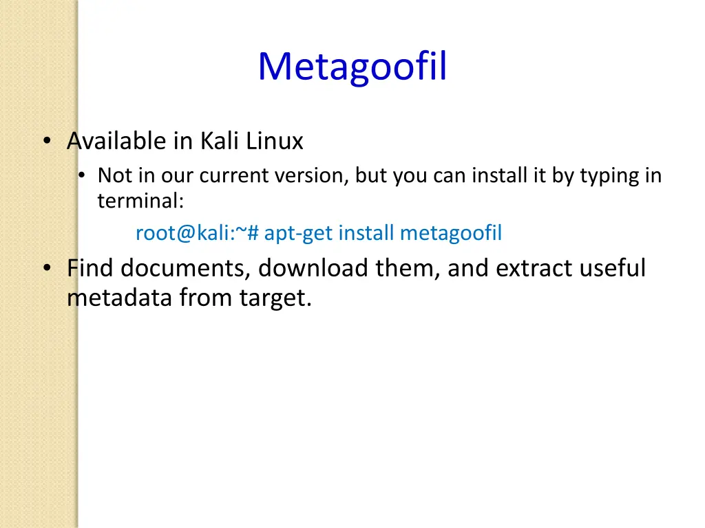 metagoofil