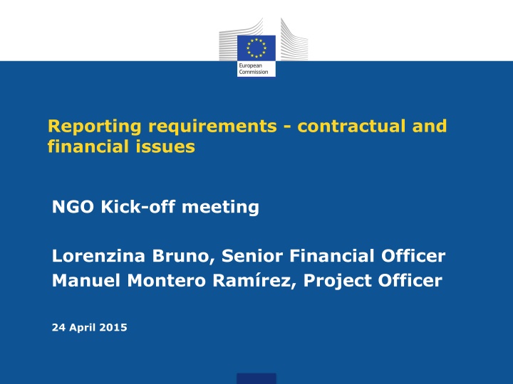 reporting requirements contractual and financial