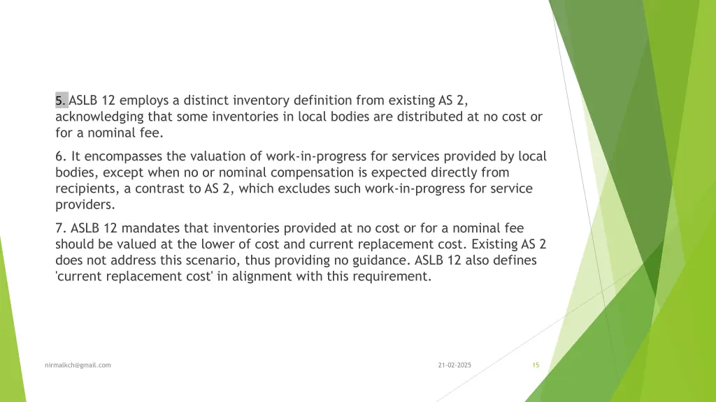 5 aslb 12 employs a distinct inventory definition