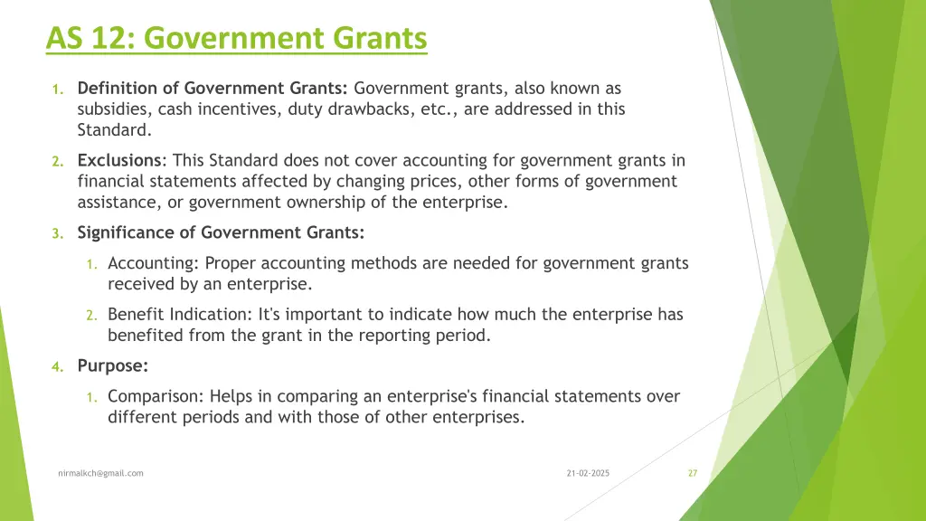 as 12 government grants