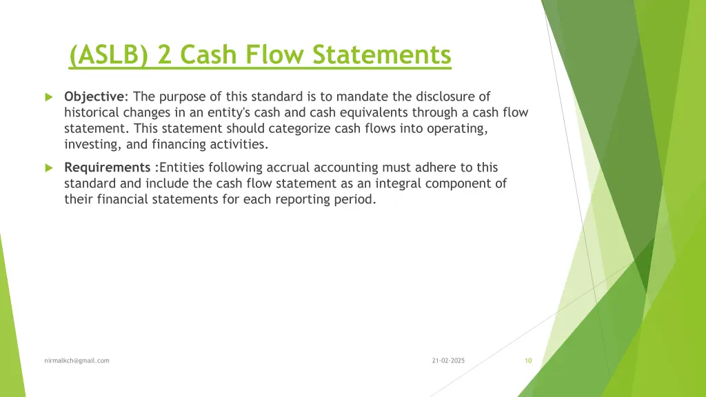 aslb 2 cash flow statements