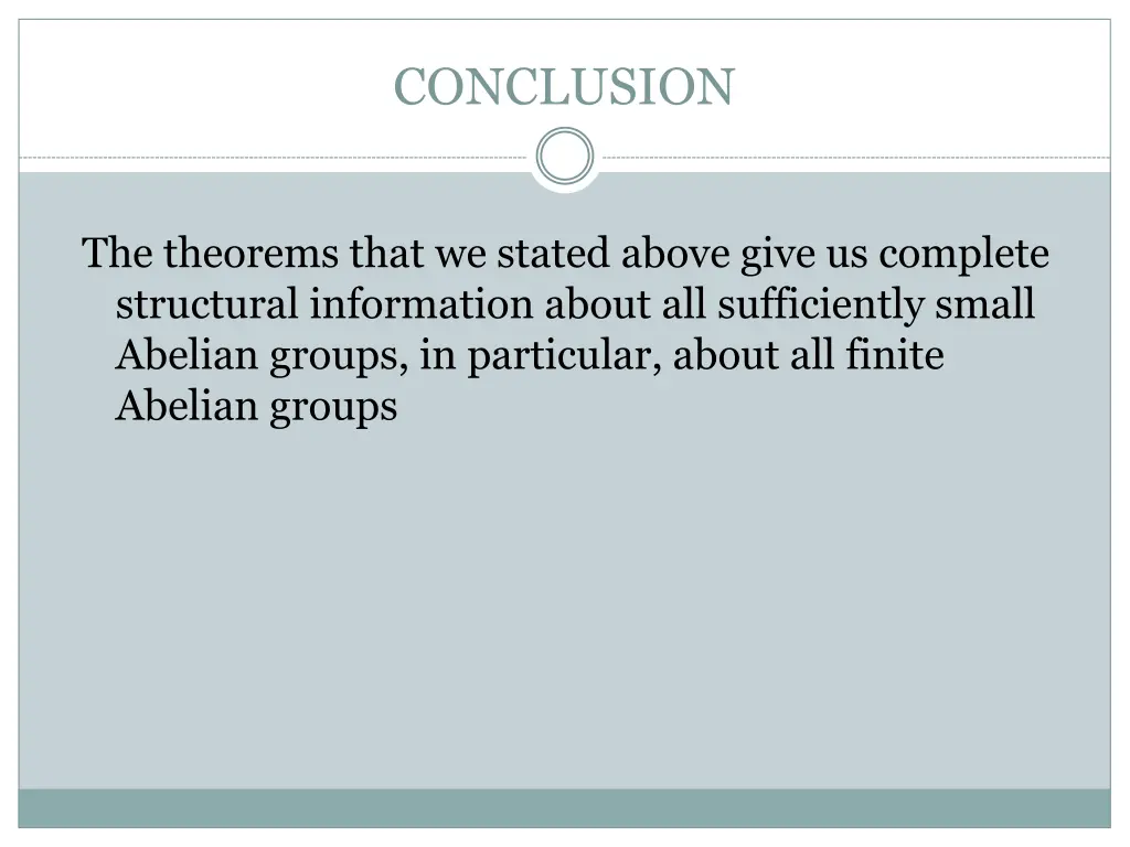 conclusion
