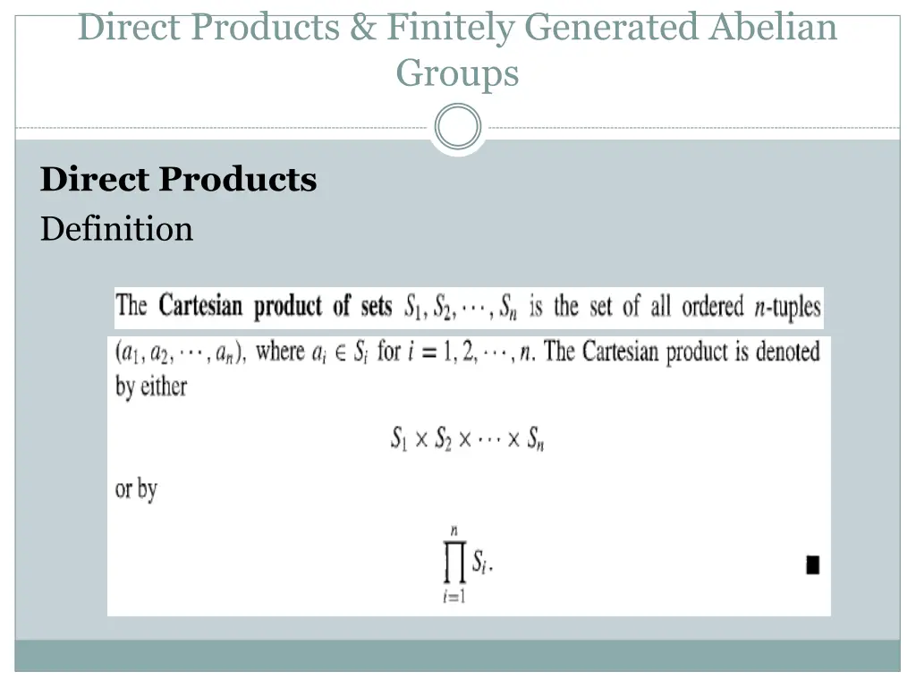 direct products finitely generated abelian groups