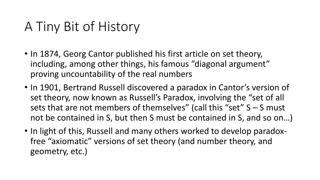 a tiny bit of history