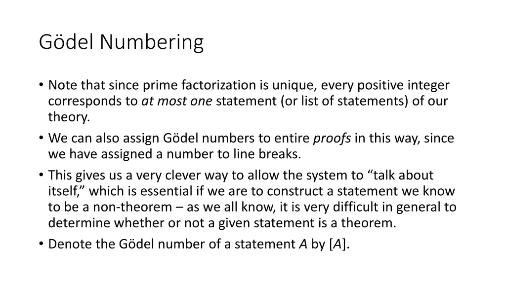 g del numbering