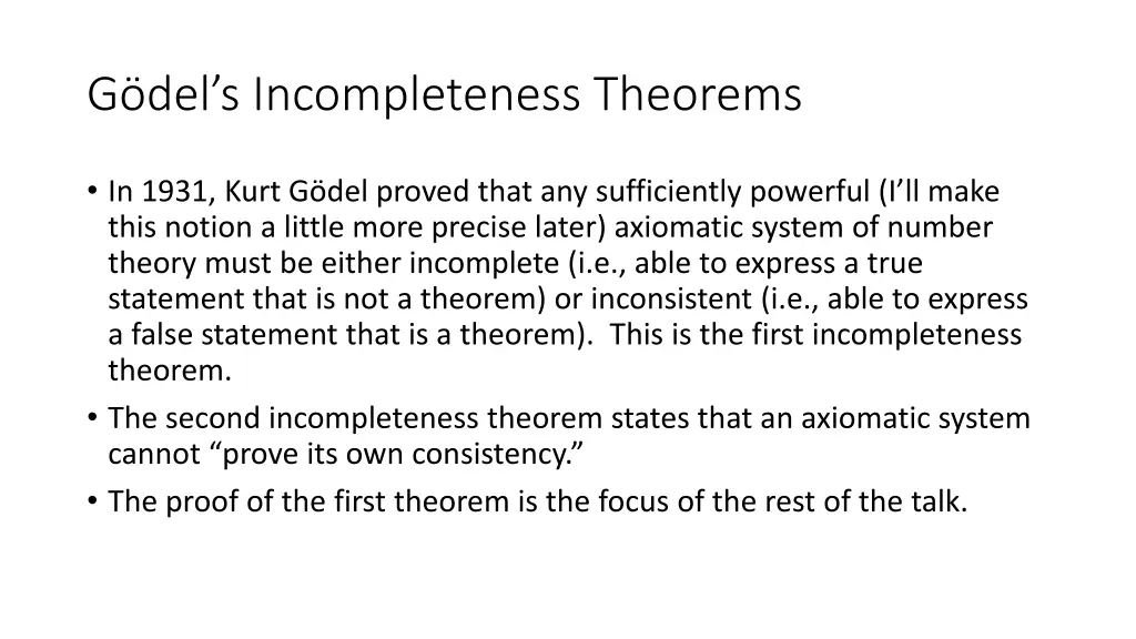 g del s incompleteness theorems