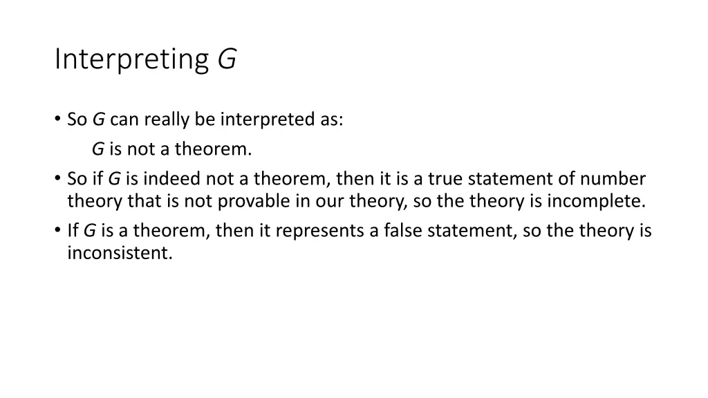 interpreting g 1