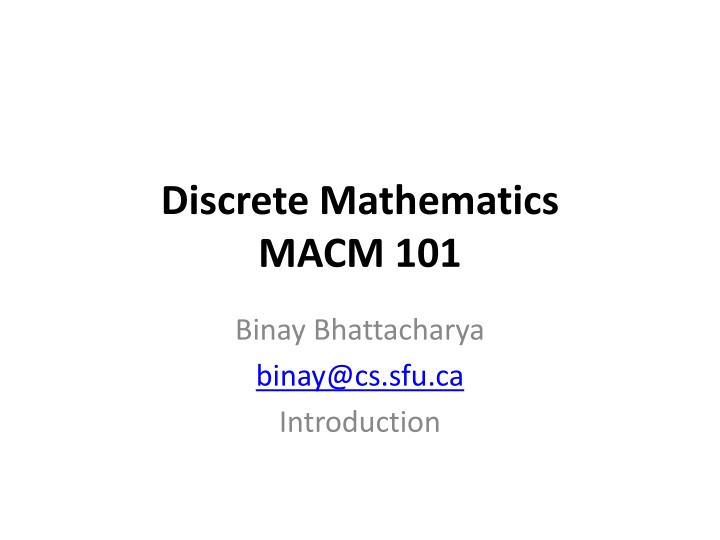 discrete mathematics macm 101