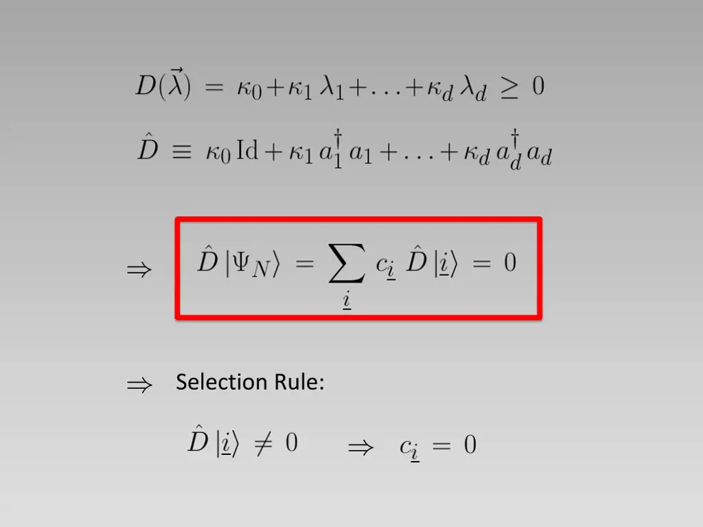 selection rule