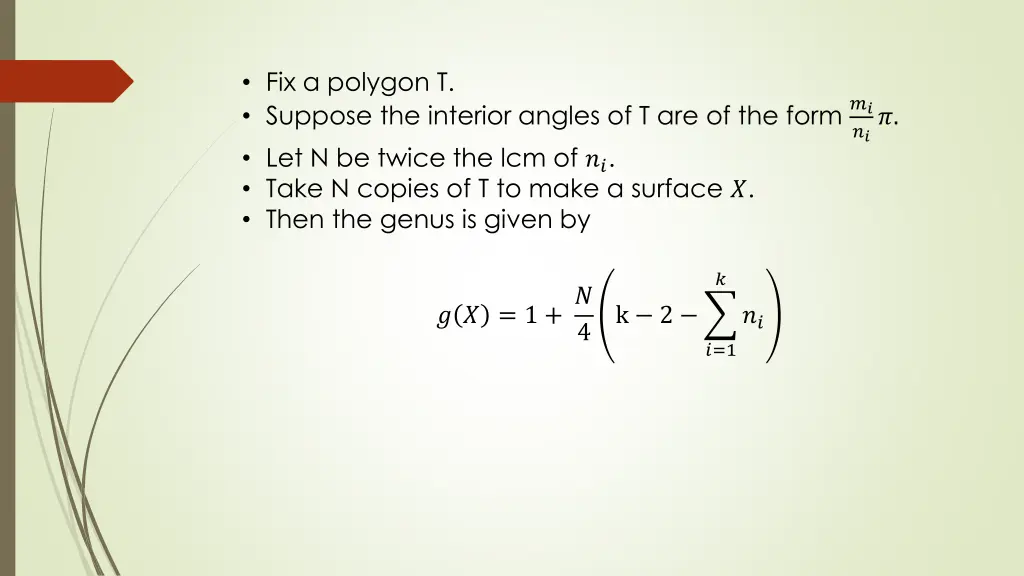 fix a polygon t suppose the interior angles