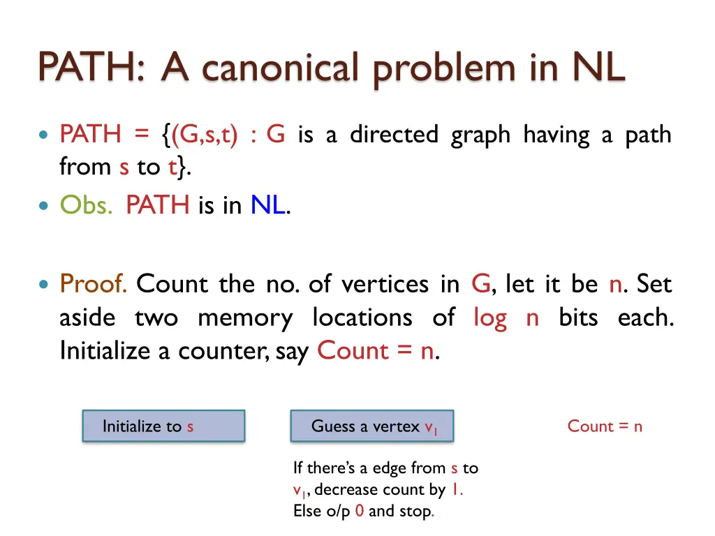 path a canonical problem in nl 2