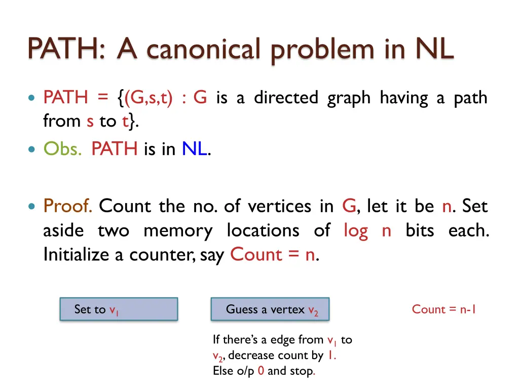 path a canonical problem in nl 3