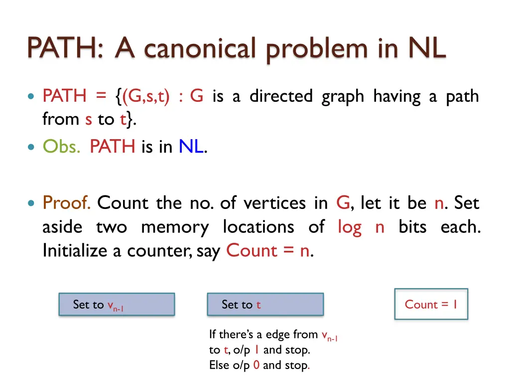 path a canonical problem in nl 5
