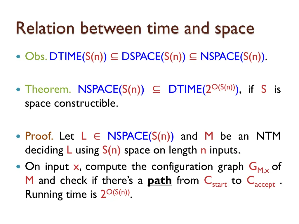 relation between time and space 5