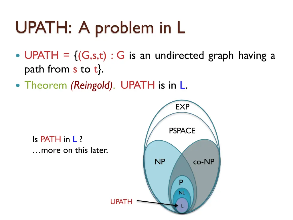 upath a problem in l 1