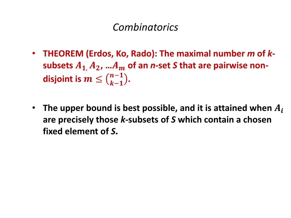 combinatorics