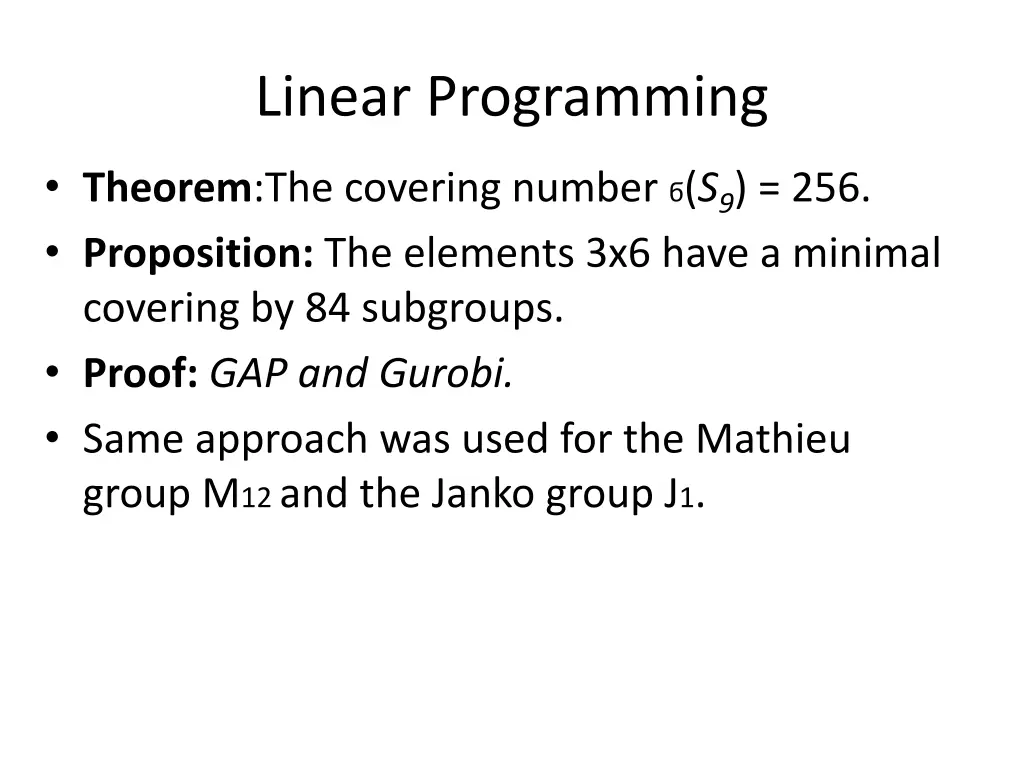 linear programming