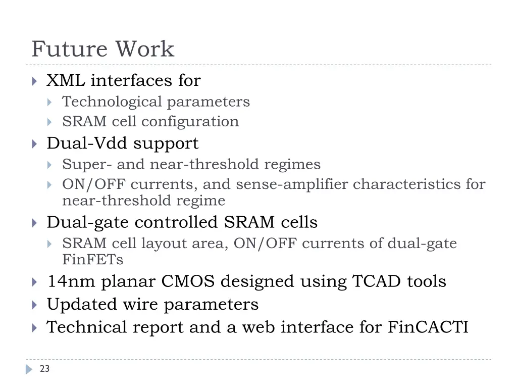 future work