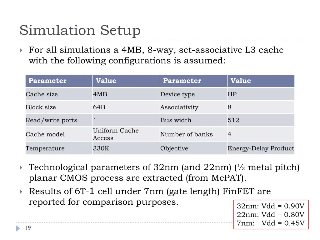 simulation setup
