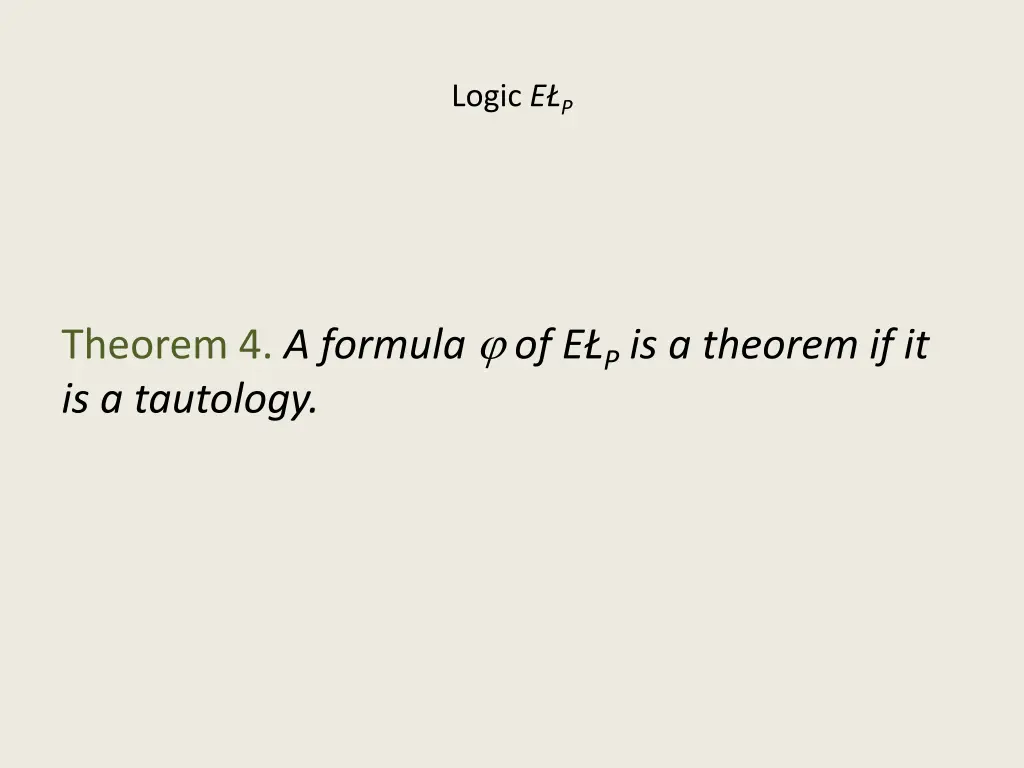 logic e p 1