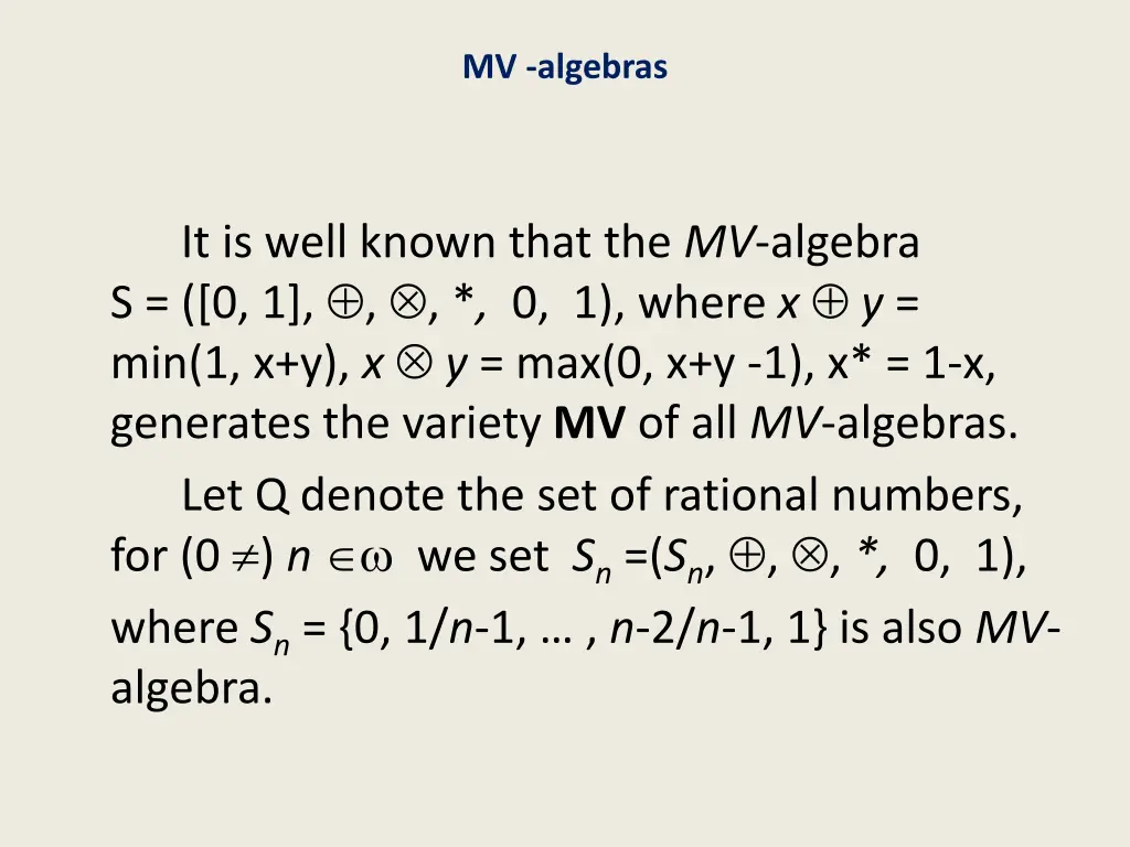 mv algebras 1