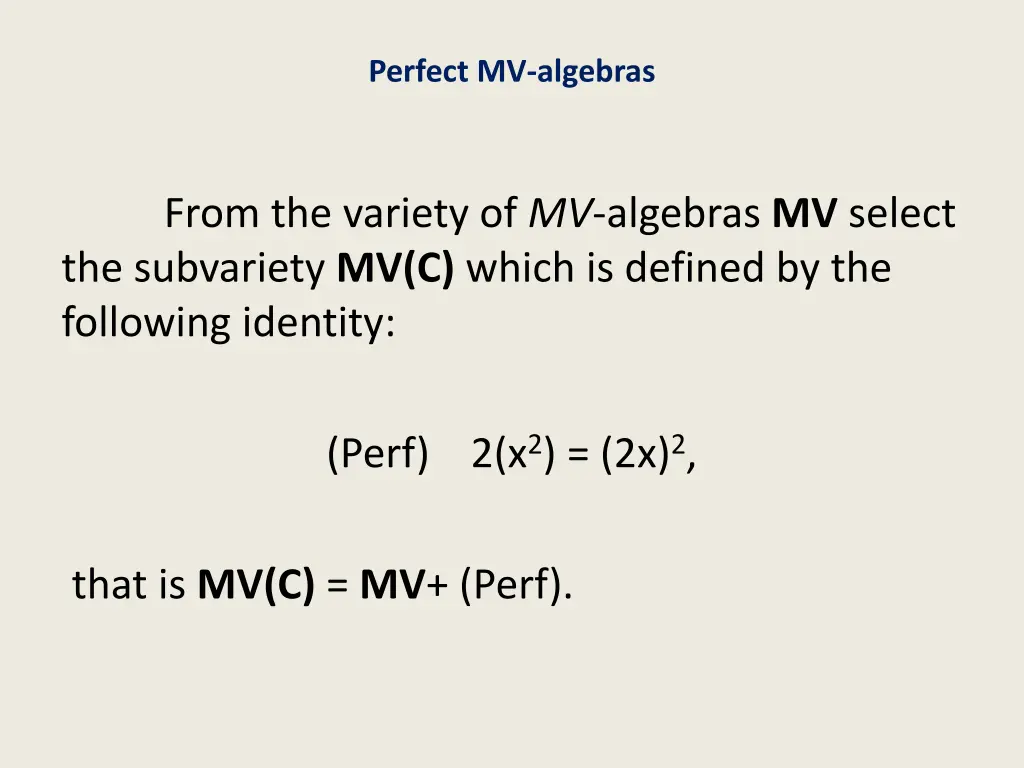 perfect mv algebras