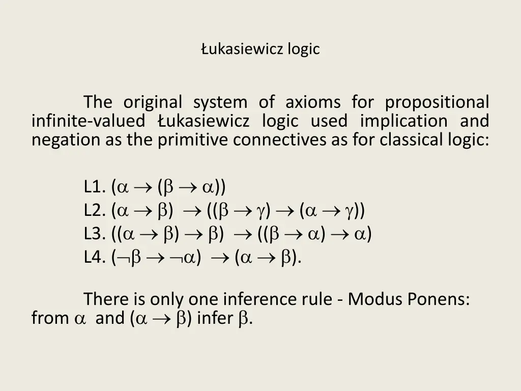 ukasiewicz logic