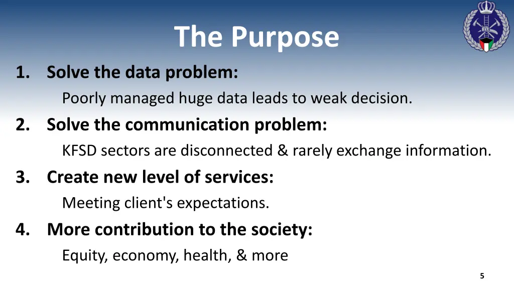 the purpose