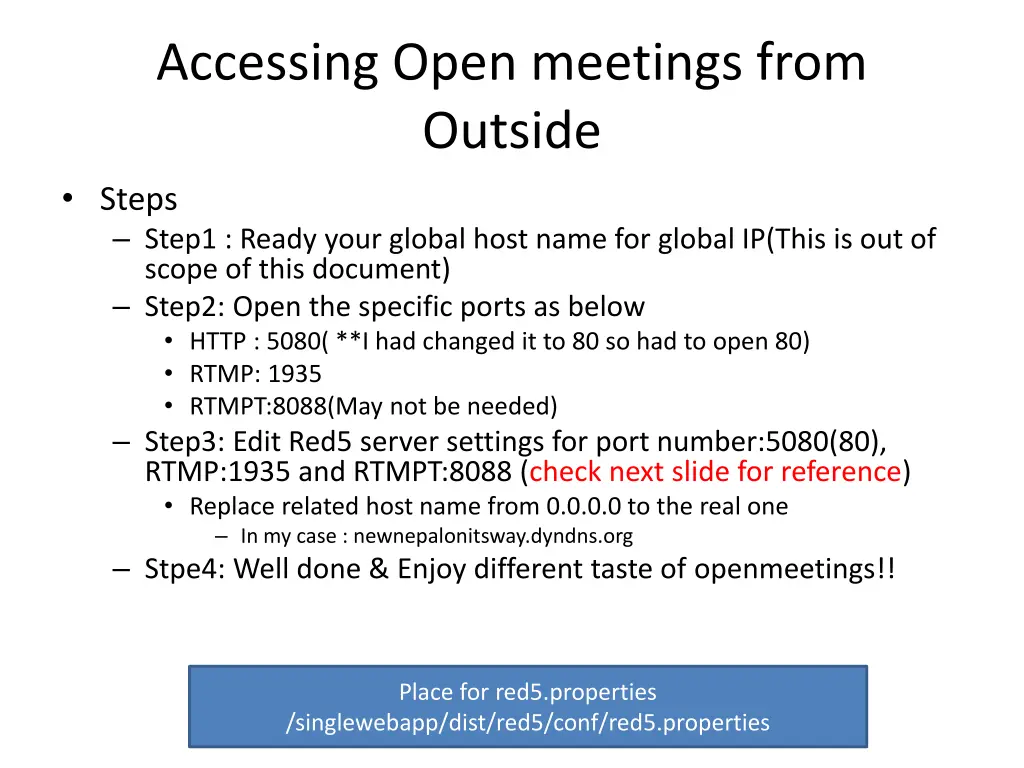 accessing open meetings from outside steps step1