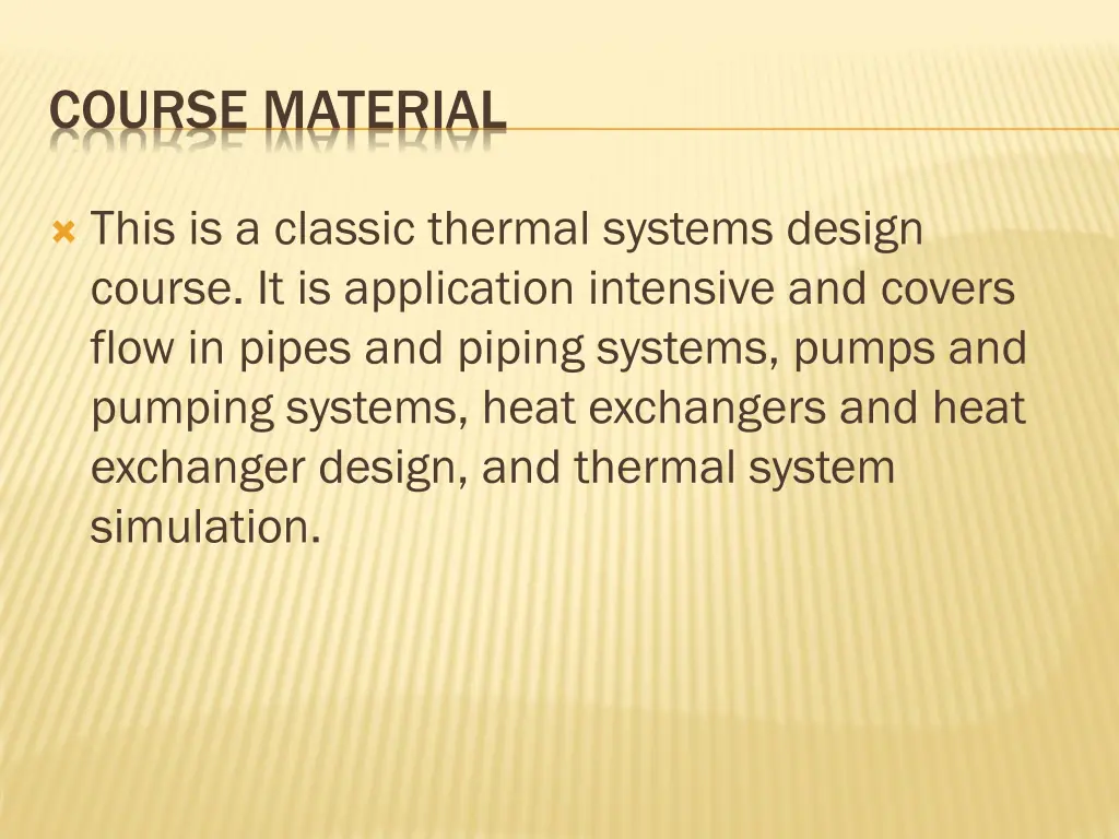 course material