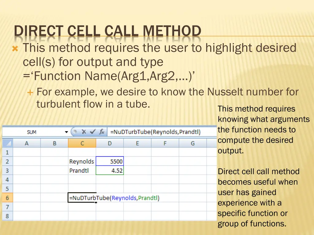 direct cell call method this method requires