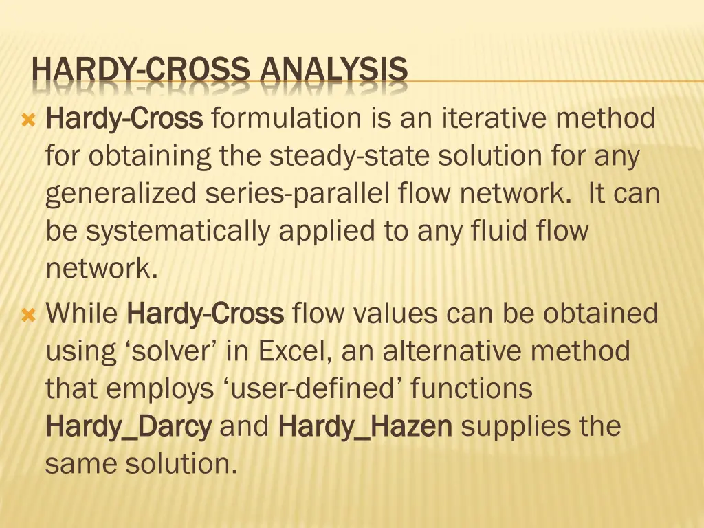 hardy cross analysis hardy hardy cross cross