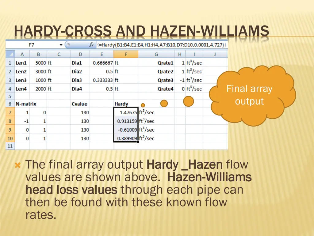 hardy cross and hazen williams 3