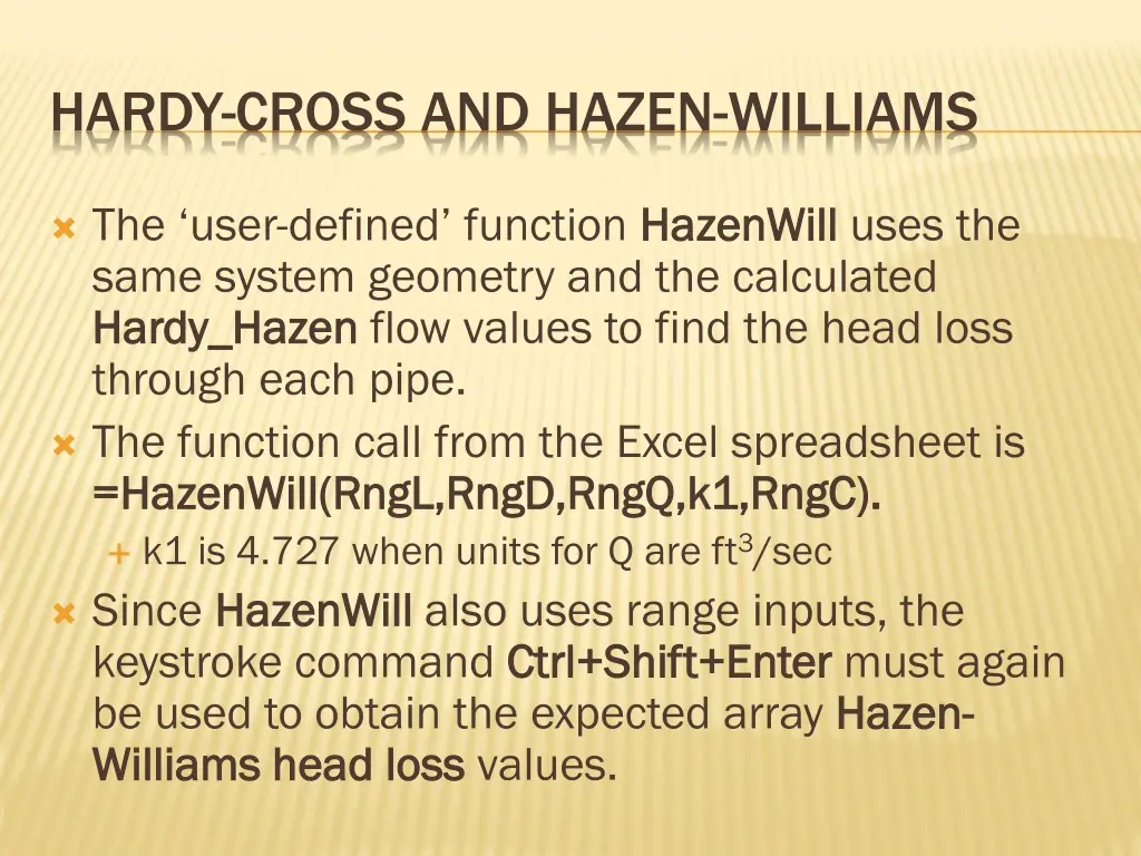 hardy cross and hazen williams 4