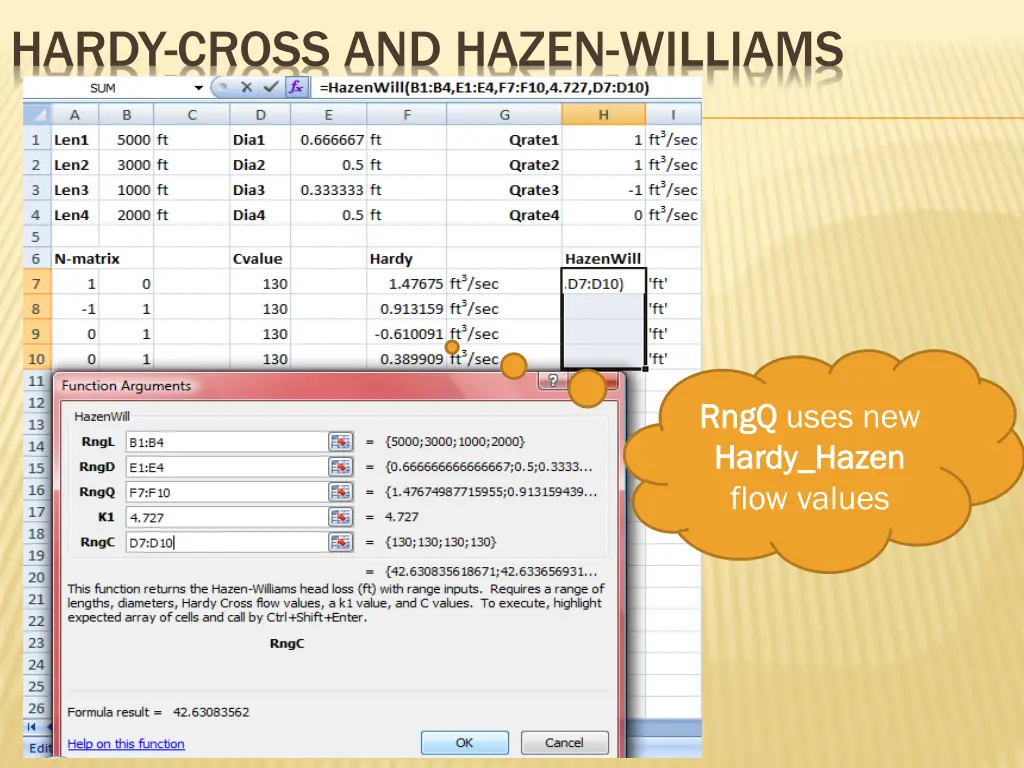 hardy cross and hazen williams 5