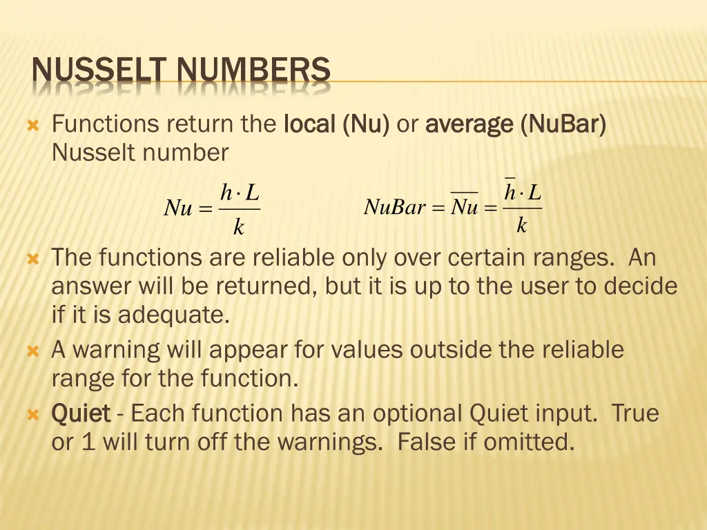 nusselt numbers 1