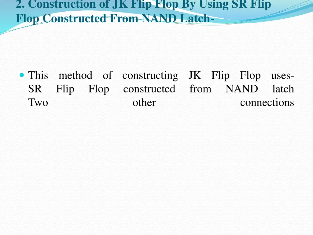 2 construction of jk flip flop by using sr flip