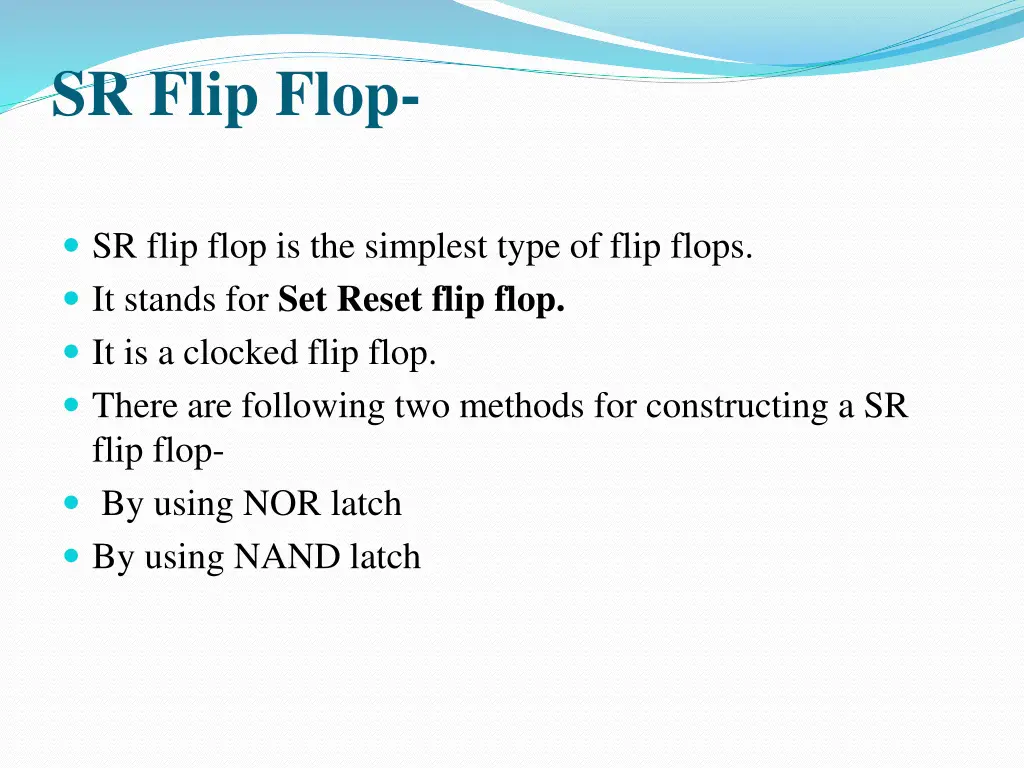 sr flip flop