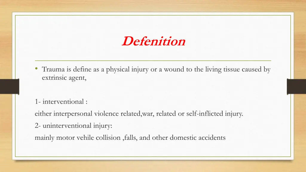 defenition
